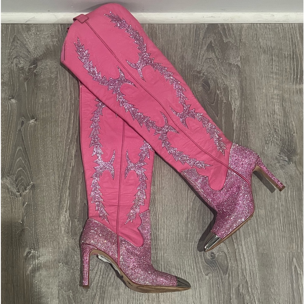 Pink cowgirl boots